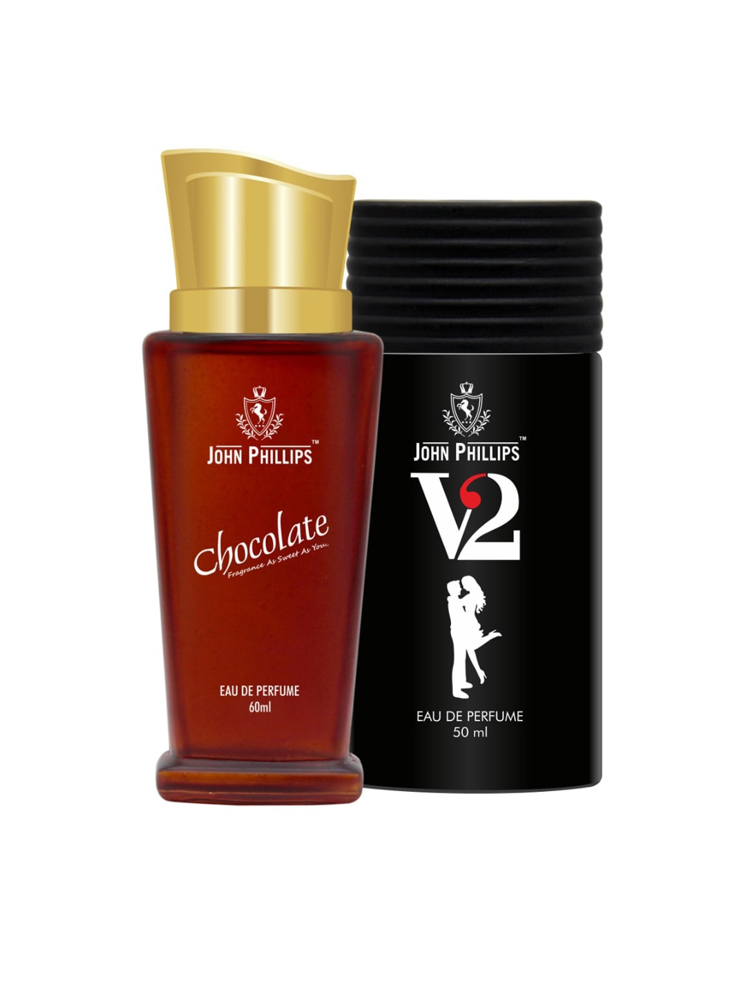 

JOHN PHILLIPS Chocolate & V2 Set Of 2 Long Lasting Eau De Parfum, Red