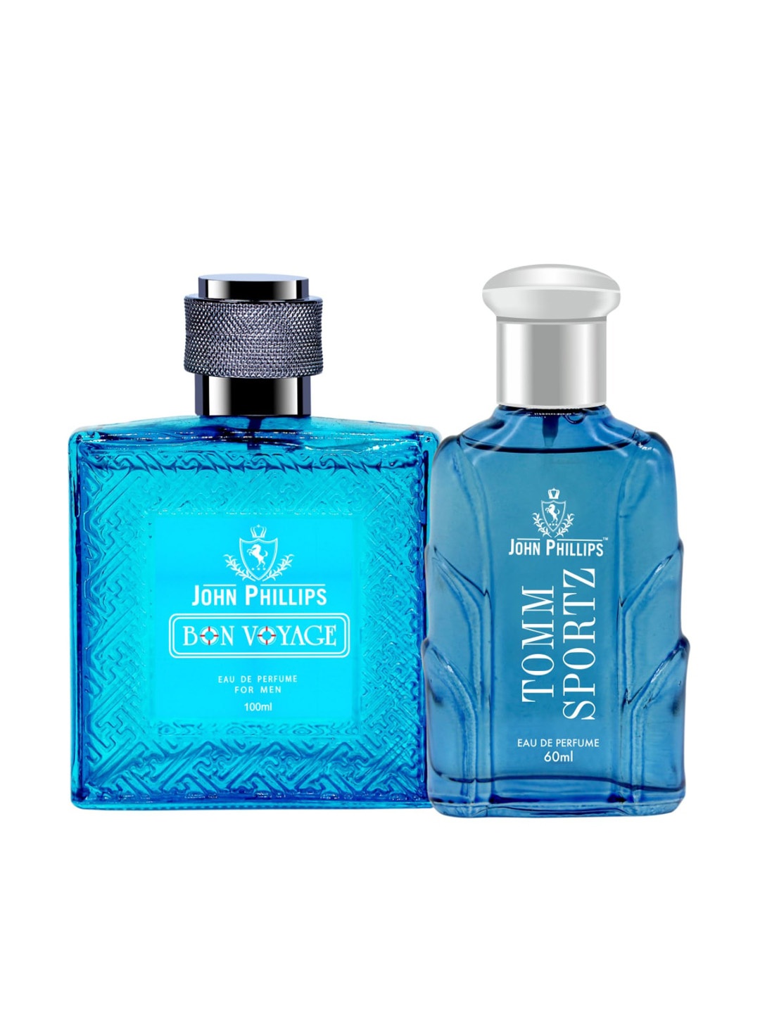 

JOHN PHILLIPS Set Of 2 Bon Voyage Eau De Perfume & Tomm Sportz Eau De Perfume, Blue