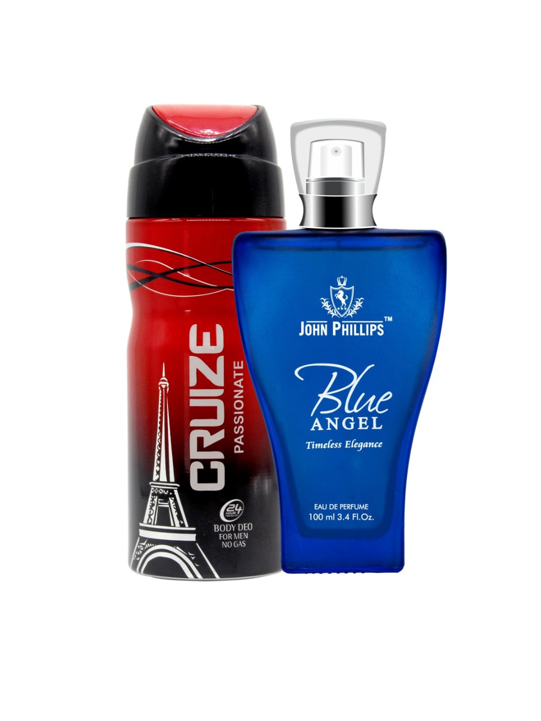 

JOHN PHILLIPS Pack of 2 Eau De French Perfume + Deodorant-100ml+150ml, Red