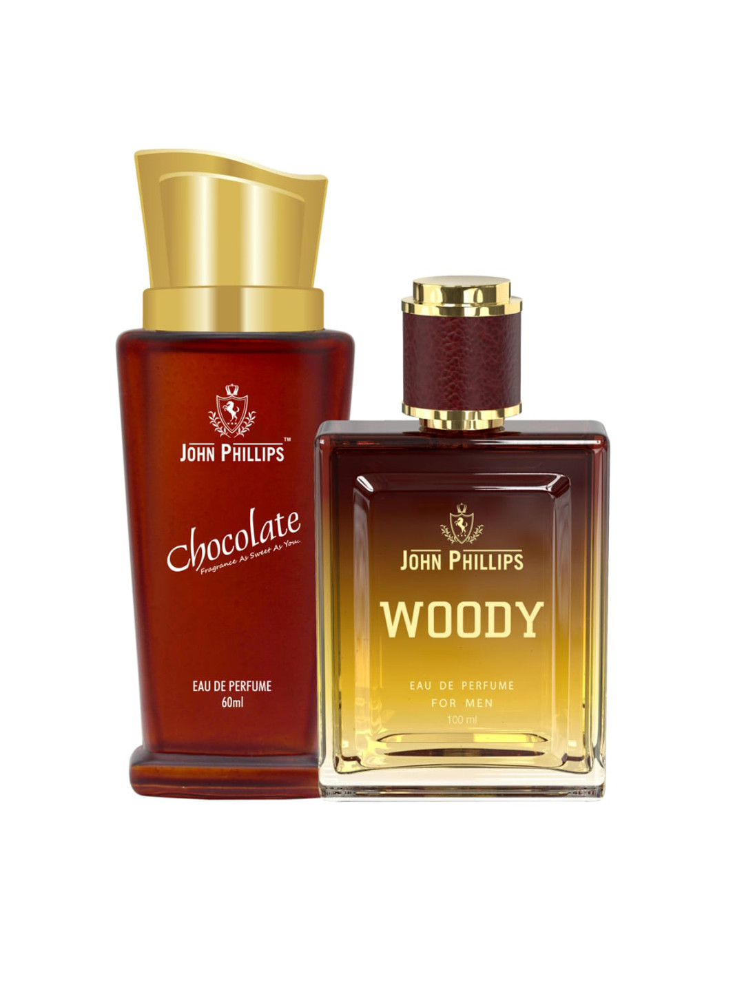 

JOHN PHILLIPS Chocolate & Woody Set Of 2 Long Lasting Eau De Parfum, Red
