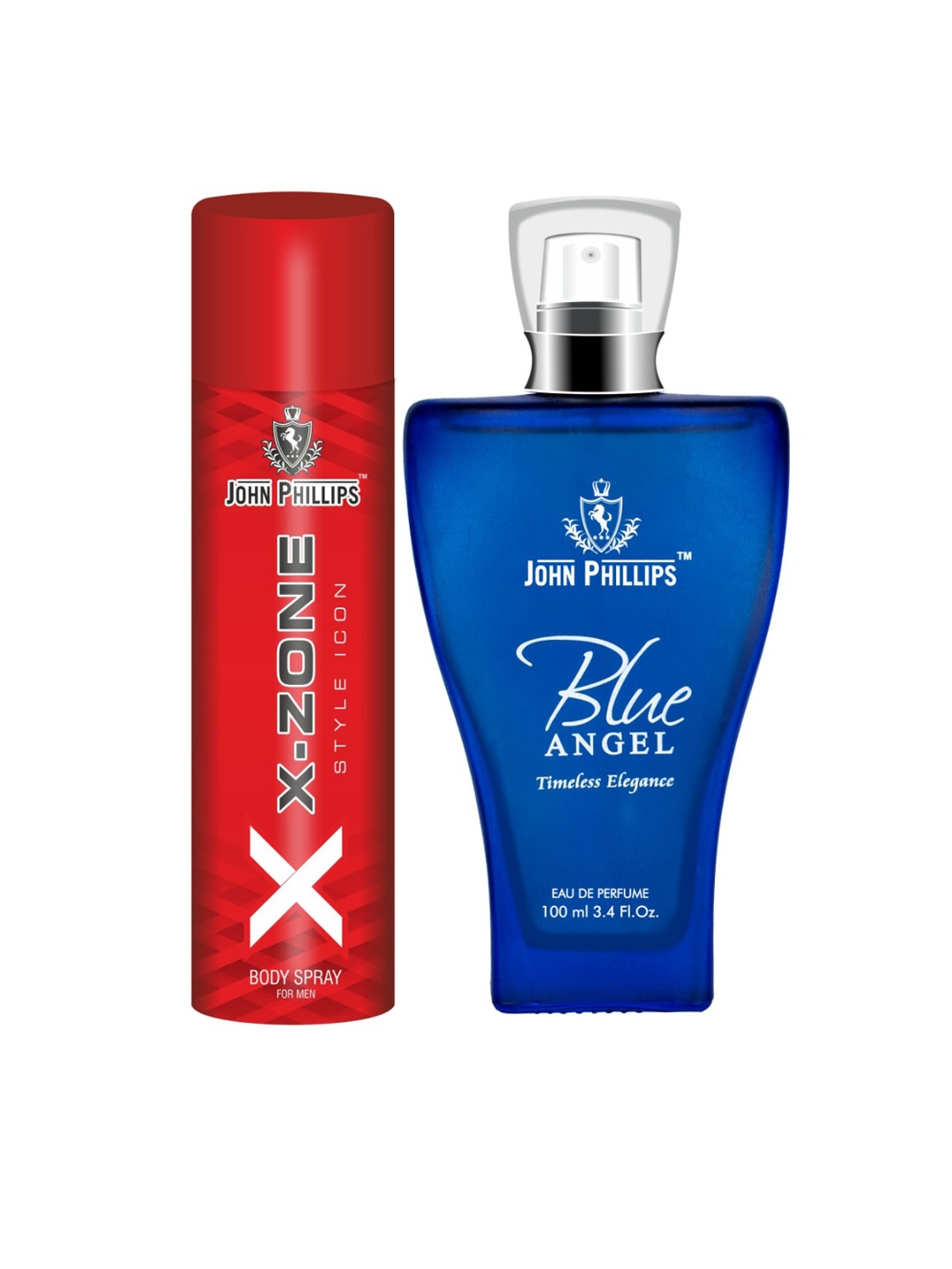 

JOHN PHILLIPS Pack of 2 Eau De French Perfume + Deodorant-100ml+150ml, Red