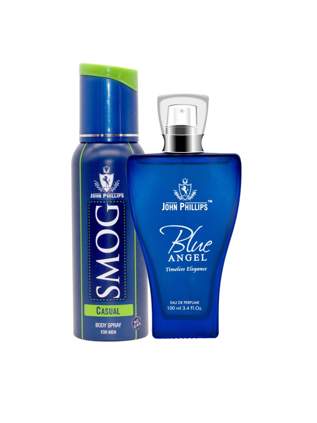 

JOHN PHILLIPS Blue Angel Perfume & Smog Casual No Gas Deodorant, Na