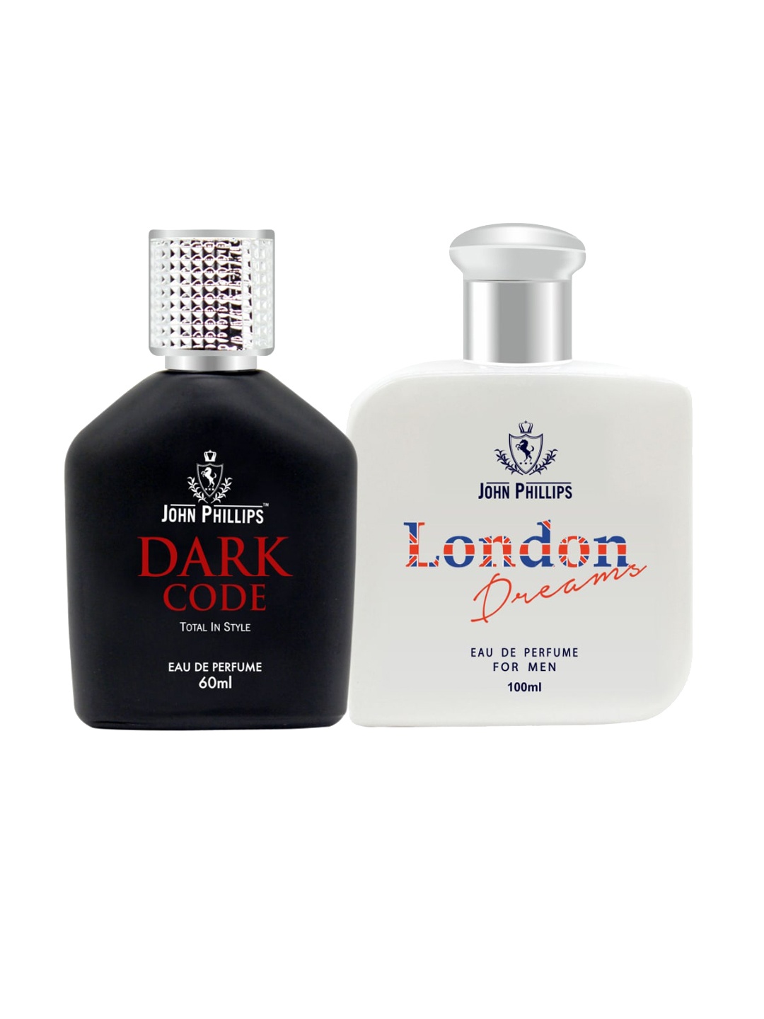 

JOHN PHILLIPS Set Of 2 Dark Code Eau De Perfume & London Dreams Eau De Perfume, Black