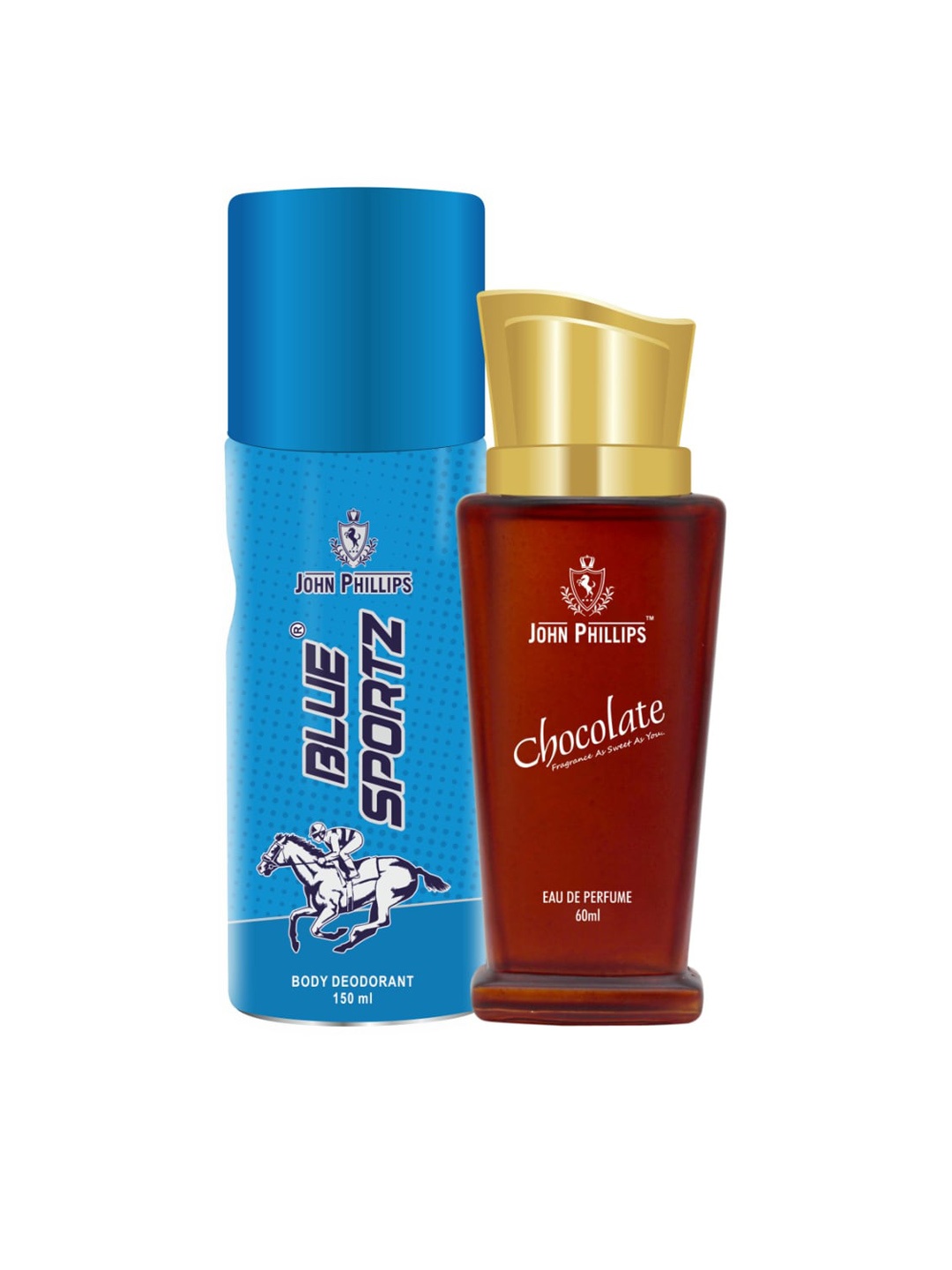 

JOHN PHILLIPS Blue Sportz Deodorant & Chocolate Perfume, Na