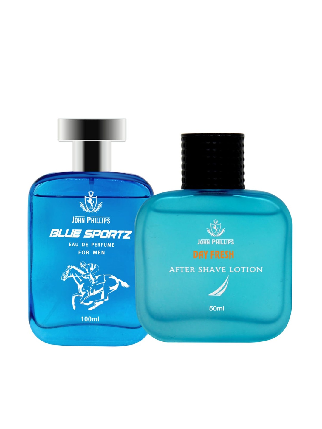 

JOHN PHILLIPS Blue Sportz Perfume & Day Fresh After Shave Lotion, Na