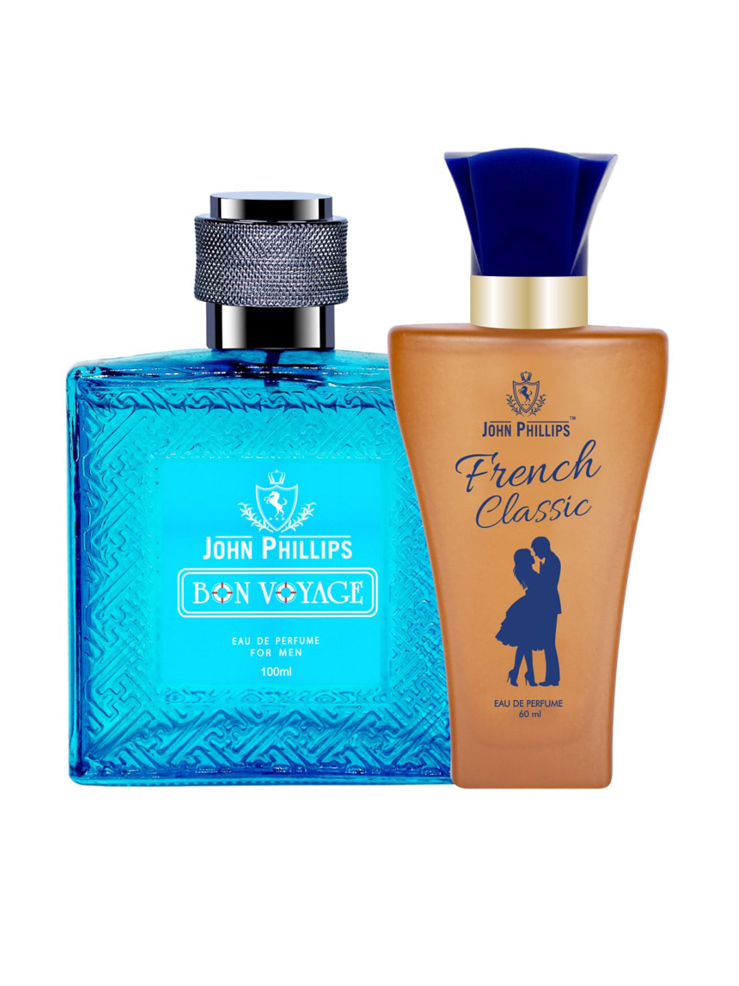 

JOHN PHILLIPS Set Of 2 Bon Voyage Eau De Perfume & French Classic Eau De Perfume, Blue