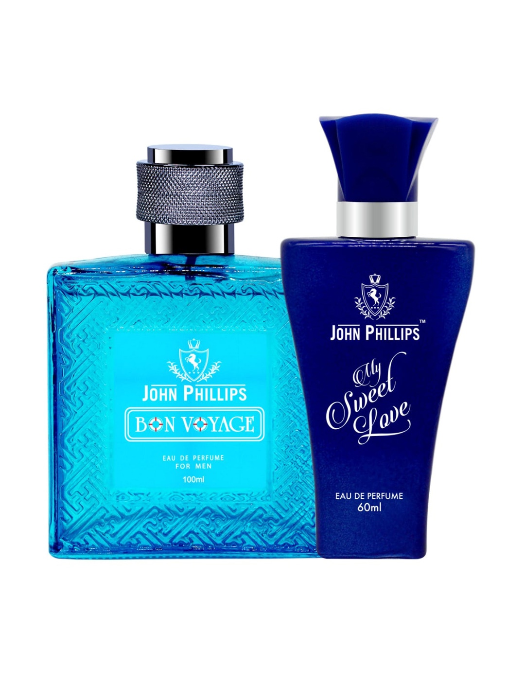 

JOHN PHILLIPS Bon Voyage & My Sweet Love Set Of 2 Long Lasting Eau De Parfum, Blue