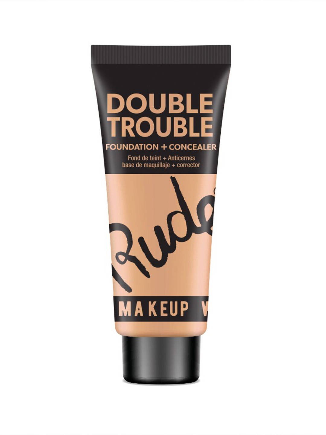 

Rude Cosmetics Double Trouble Foundation & Concealer 6gm- Nude 10, Beige