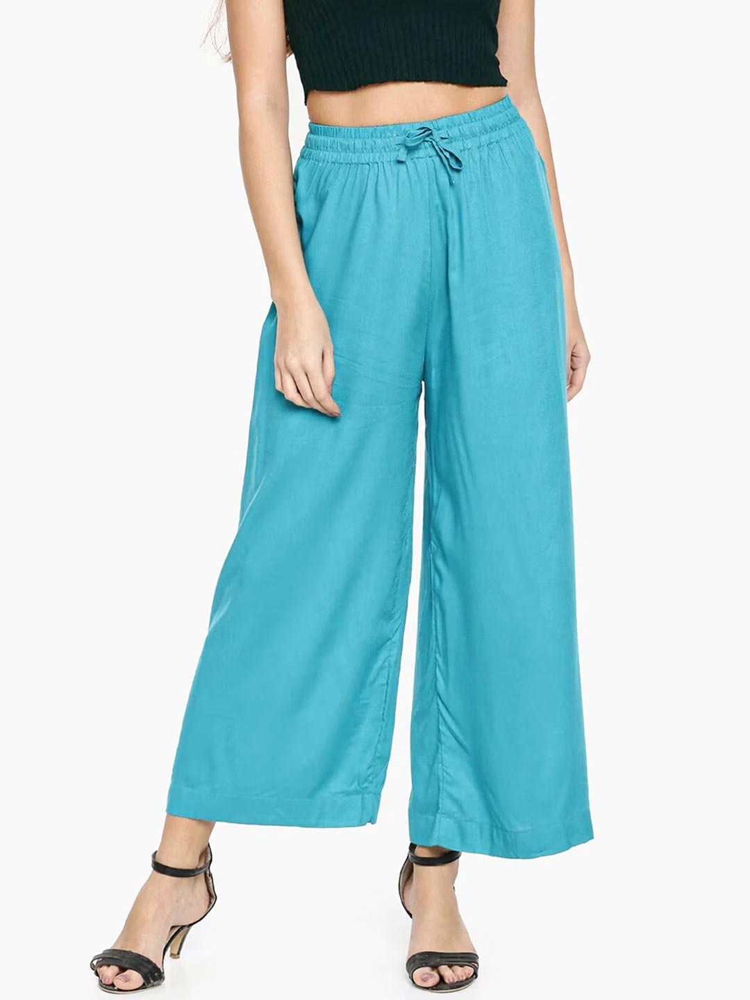 

TWIN BIRDS Wide Leg Palazzos, Blue