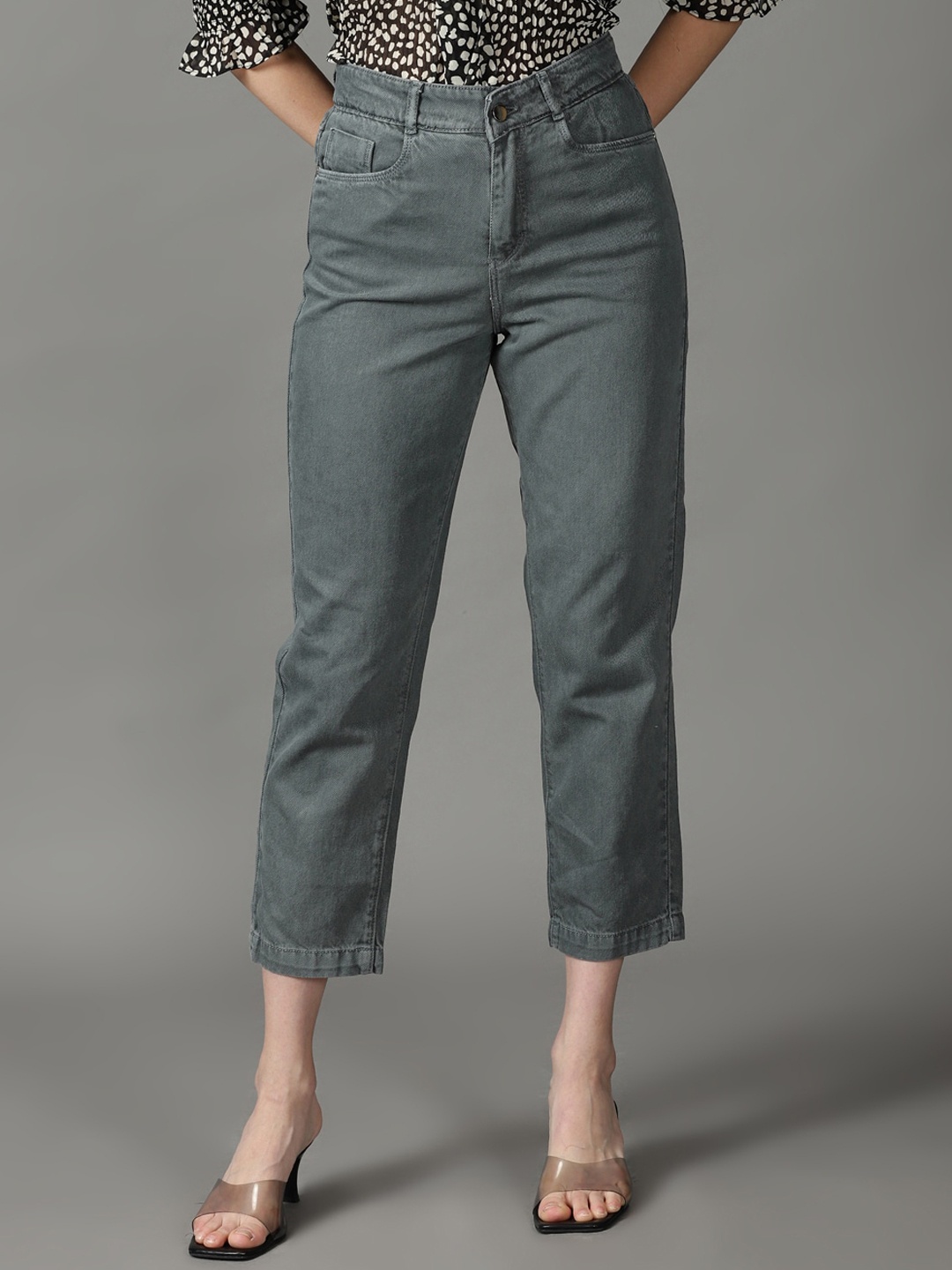 

SHOWOFF Women High-Rise Jeans, Grey