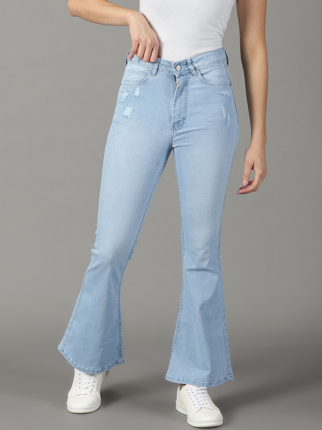 

SHOWOFF Women Bootcut High-Rise Stretchable Jeans, Blue