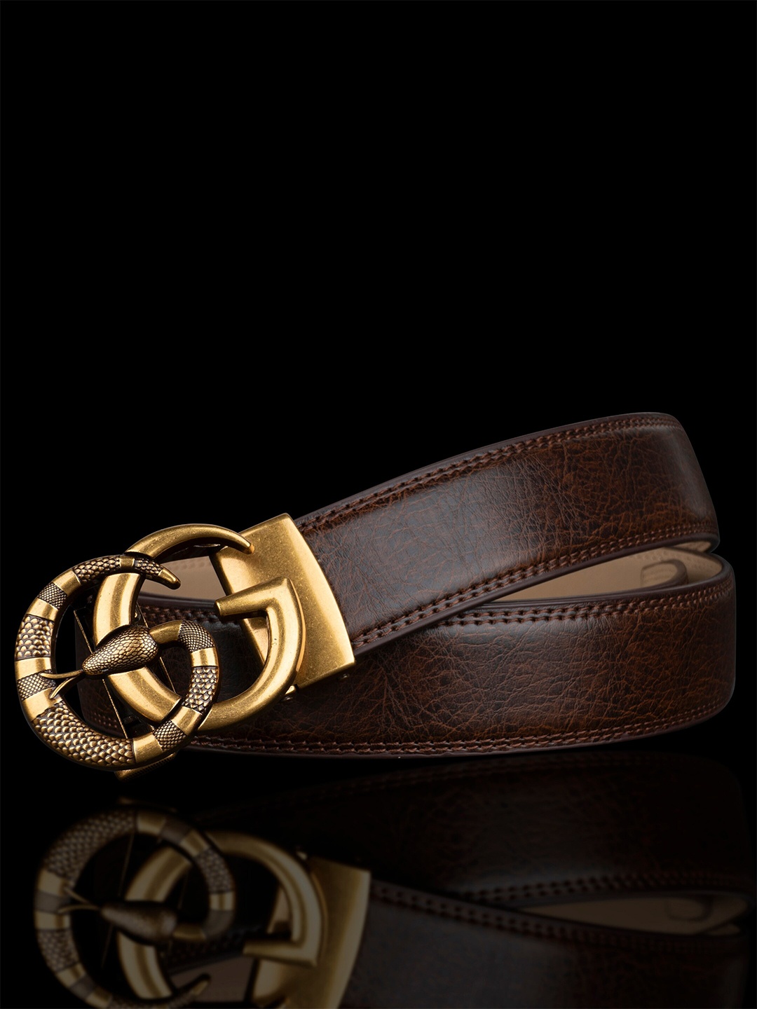 

NAEVE Men Leather Belt, Brown