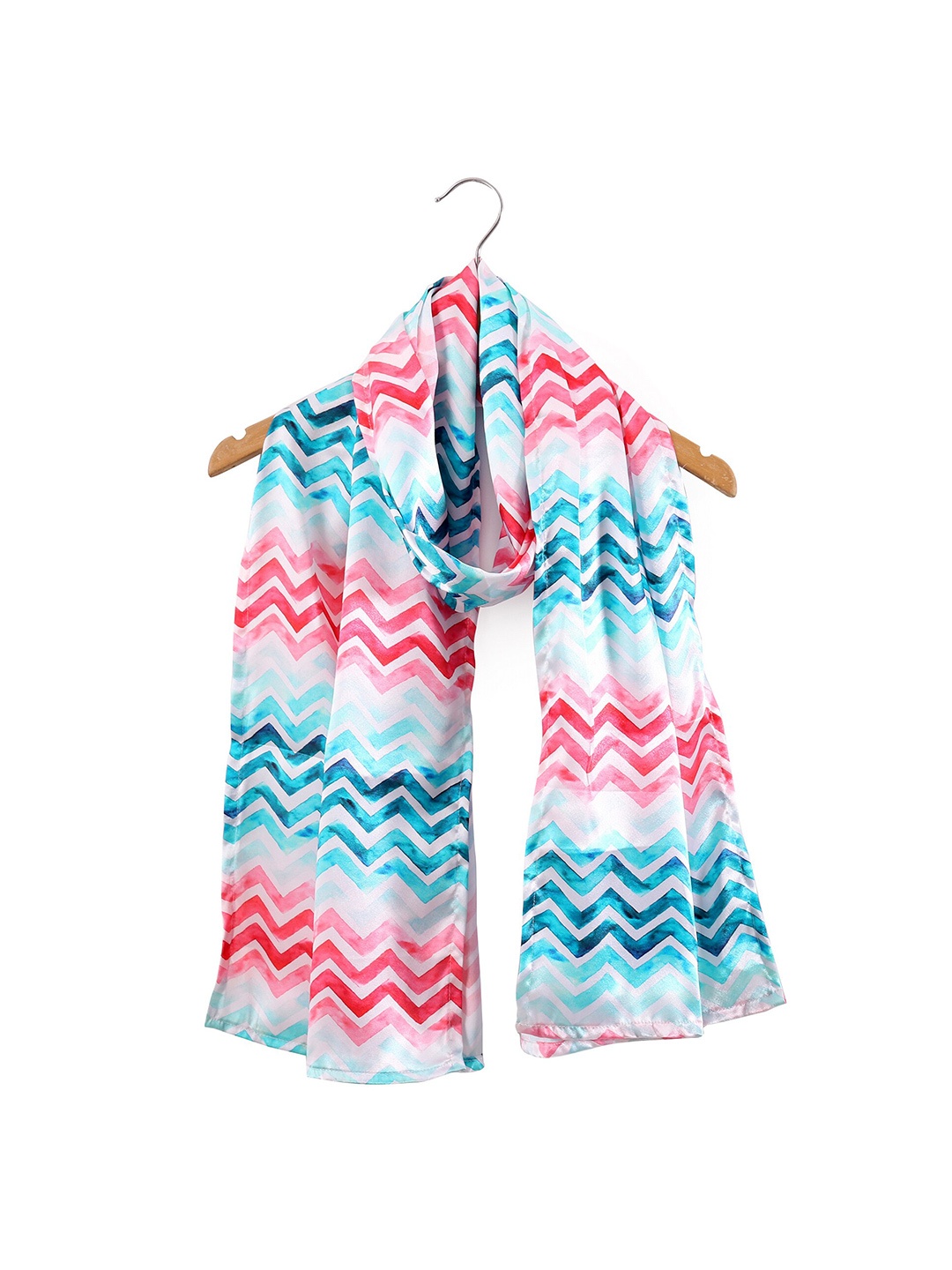 

HANDICRAFT PALACE Women Chevron Printed Scarf, White