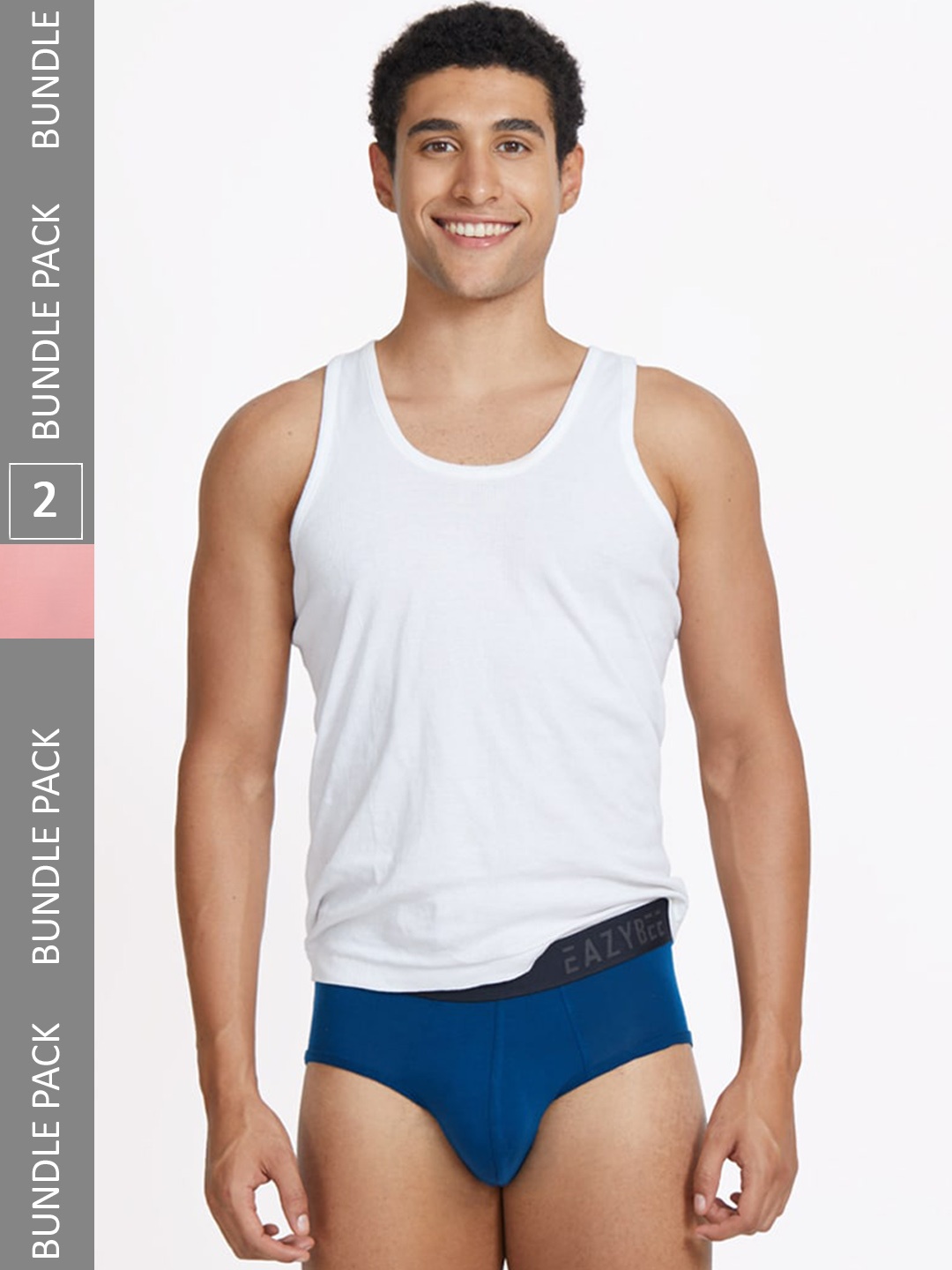 

Eazybee Men Pack Of 2 Eco-Super Soft Basic Briefs, Pink