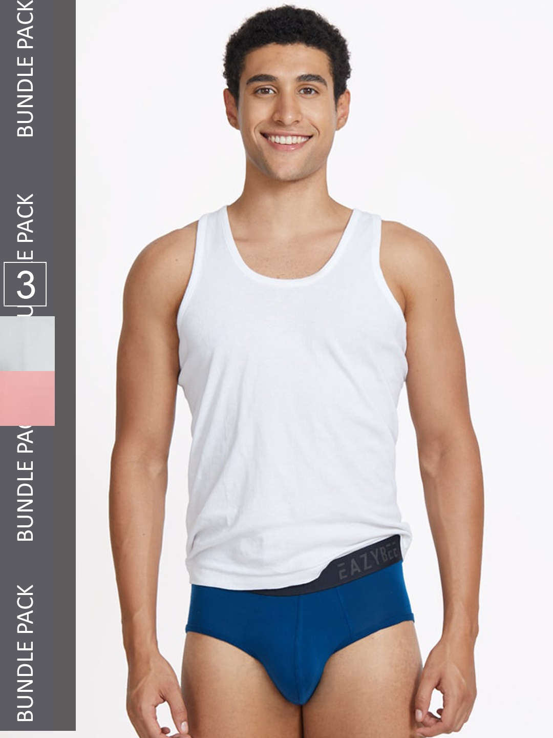 

Eazybee Men Pack Of 3 Eco-Super Soft Anti Odour Basic Briefs, White