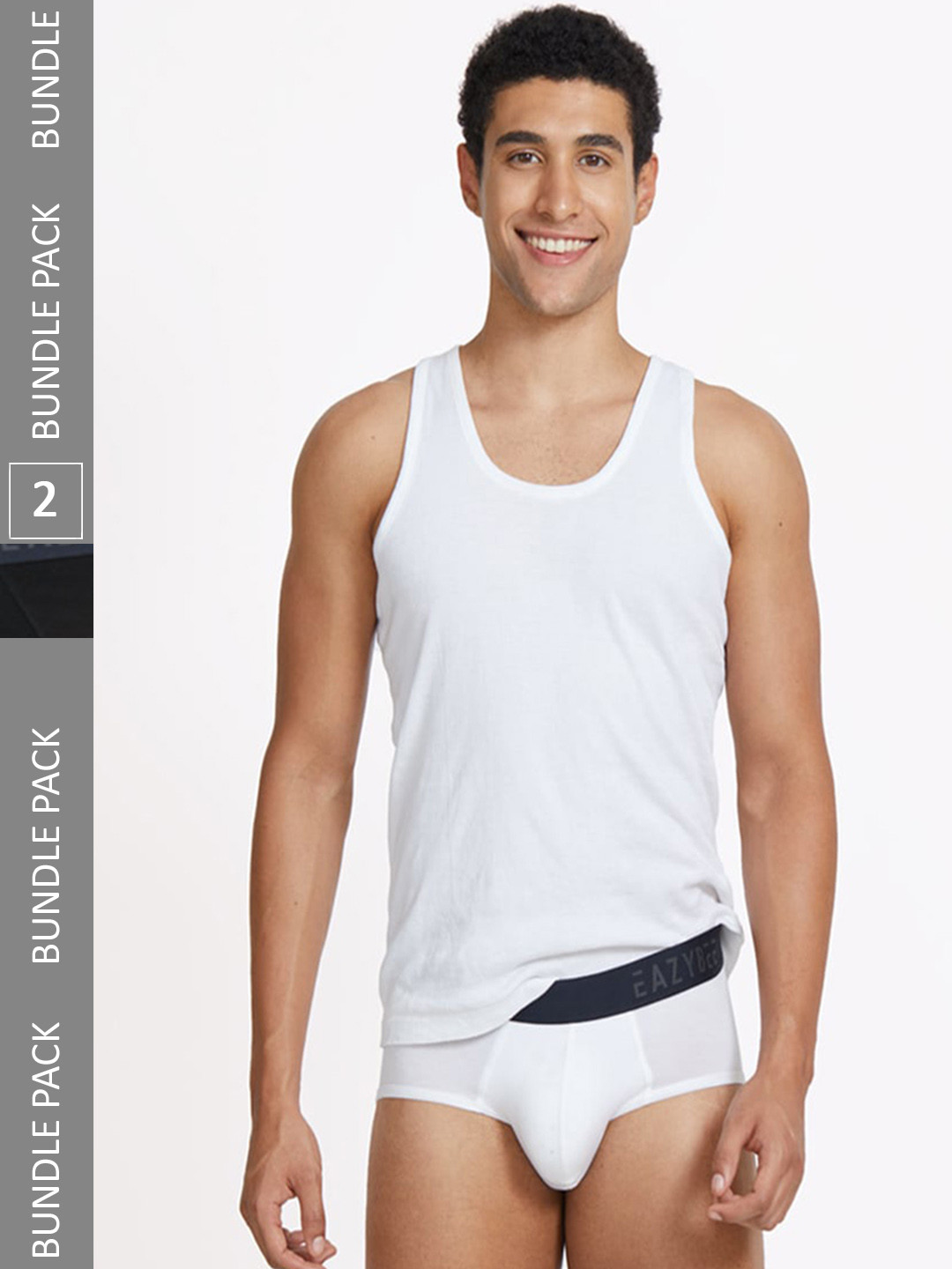 

Eazybee Men Pack Of 2 Eco-Super Soft Anti Odour Basic Briefs, White