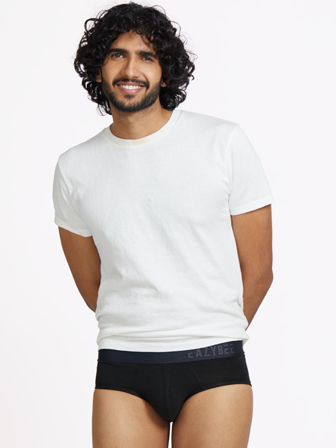

Eazybee Men Eco-Super Soft Anti Odour Basic Briefs, Black