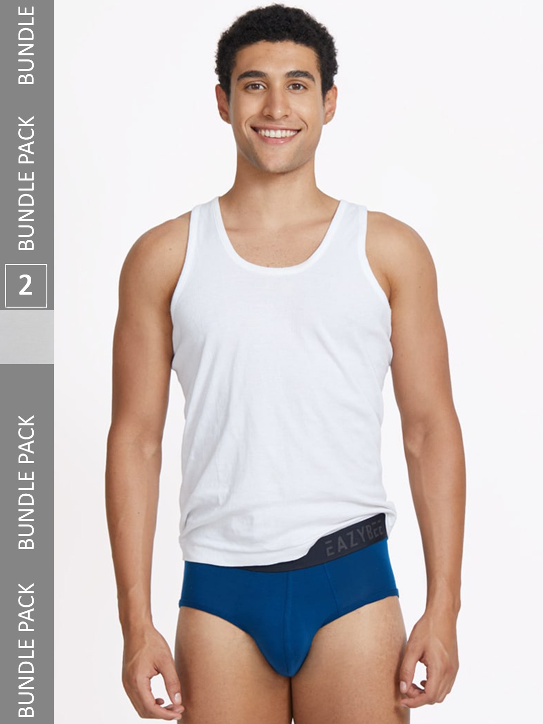 

Eazybee Men Pack Of 2 Mid-Rise Anti-Odour Basic Briefs- EZB2GBLU-XL, Teal