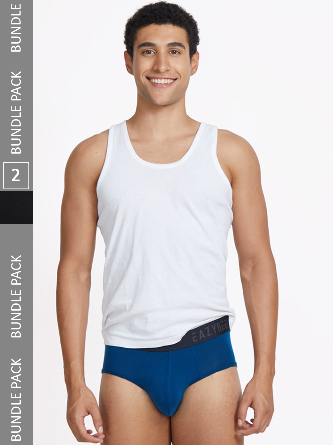 

Eazybee Men Pack Of 2 Mid-Rise Anti-Odour Basic Briefs- EZB2BBLU-S, Teal