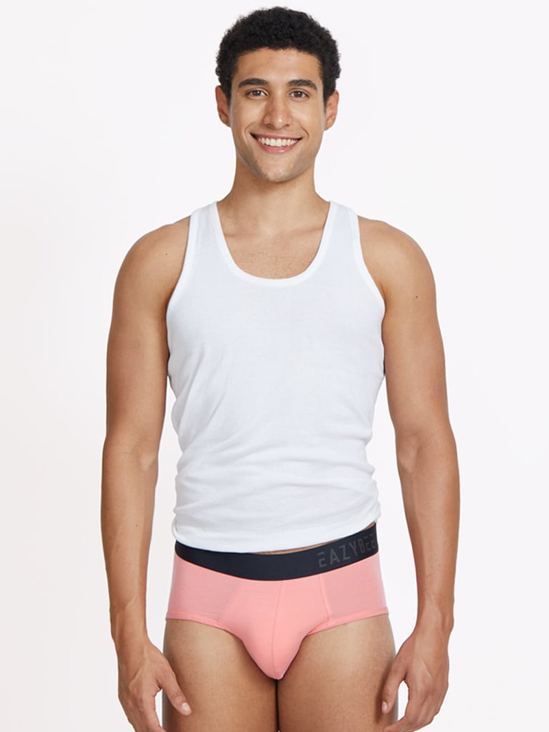 

Eazybee Men Mid-Rise Anti-Bacterial Basic Briefs- EZB1SR-XL, Pink