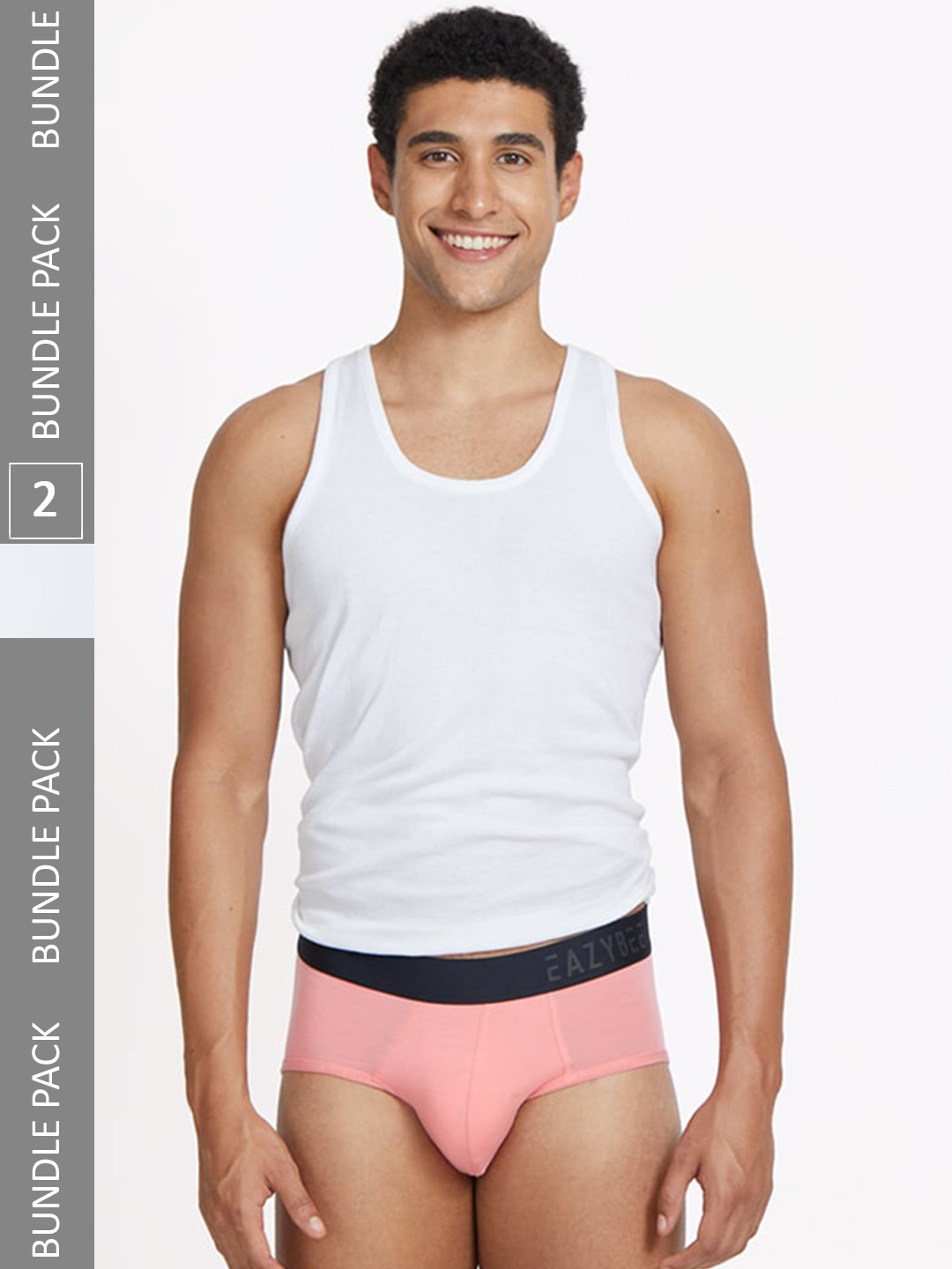 

Eazybee Men Pack Of 2 Anti Odour Eco-Super Soft Basic Briefs EZB2WSR-M, White