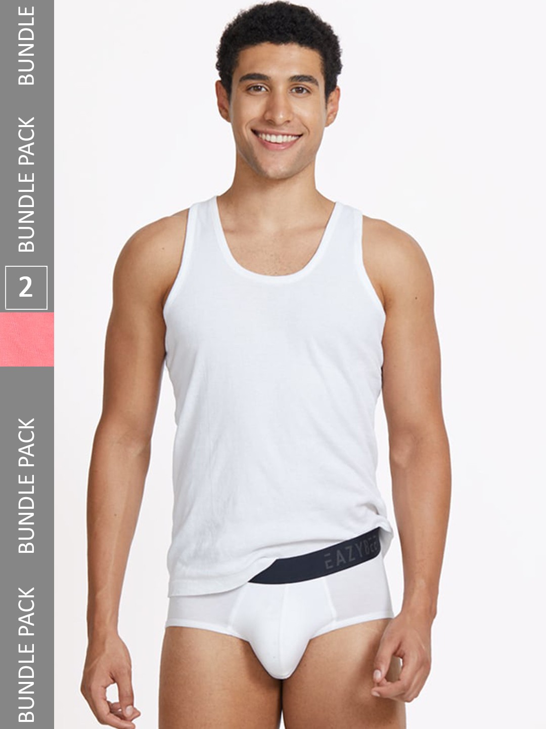 

Eazybee Men Pack Of 2 Anti Odour Eco-Super Soft Basic Briefs EZB2WSR-XL, White