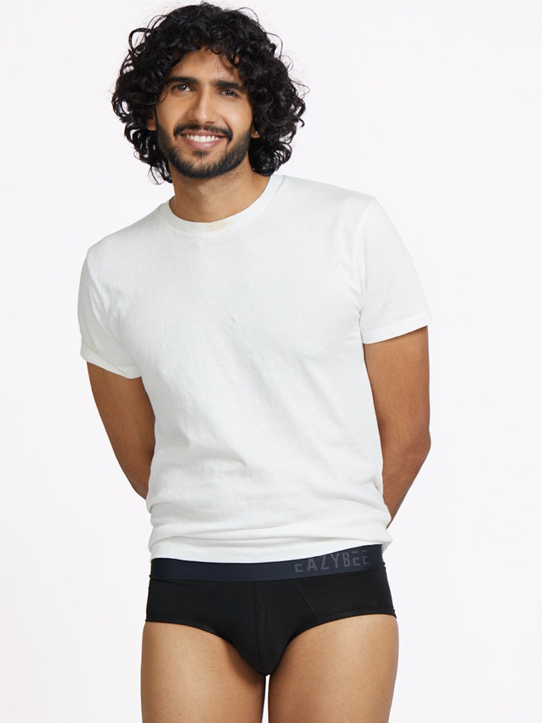 

Eazybee Men Eco-Super Soft Anti-Odour Tencel Basic Briefs EZB1B-L, Black