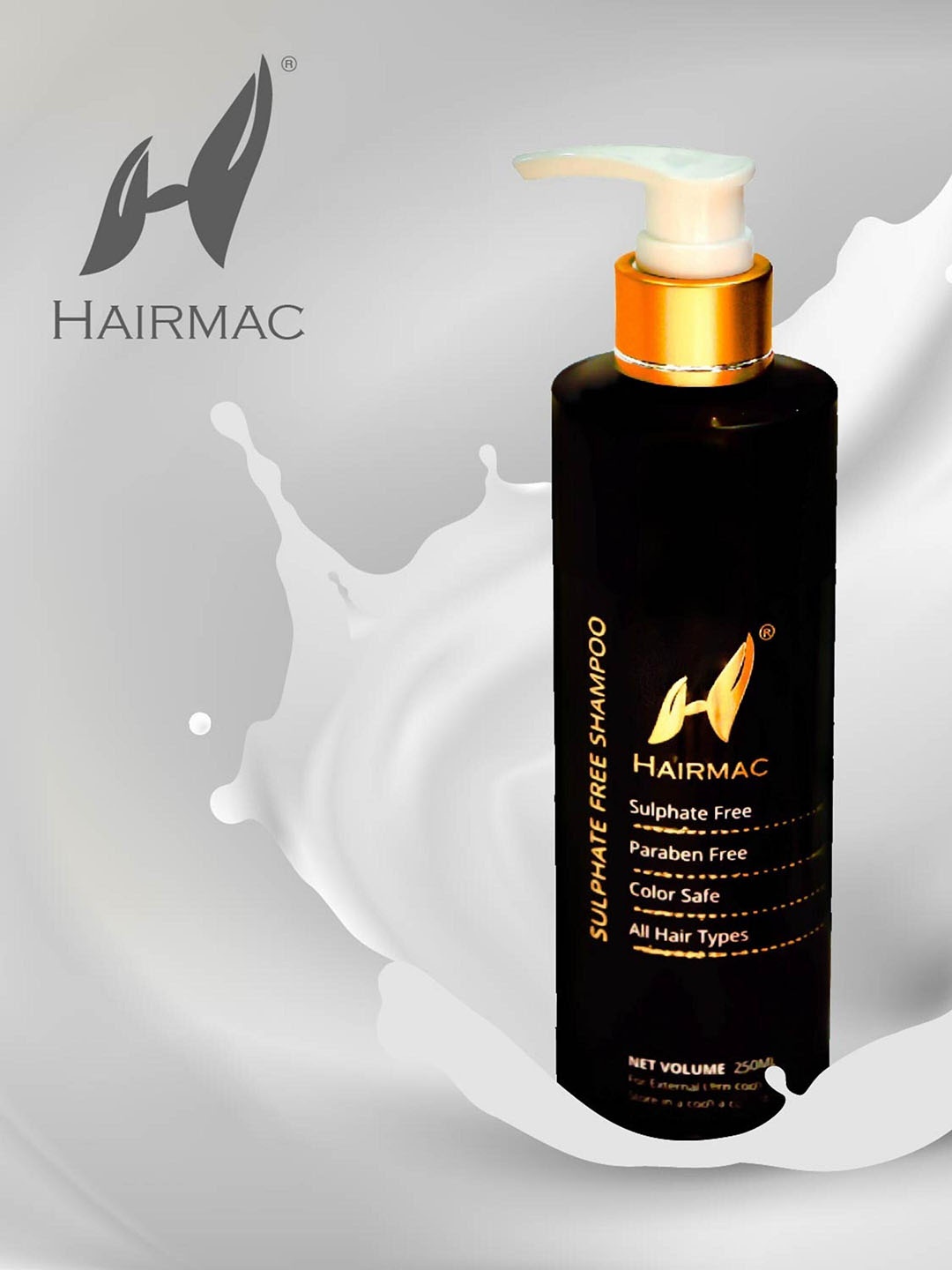 

HAIRMAC Sulphate Free Shampoo 250 ml, Black
