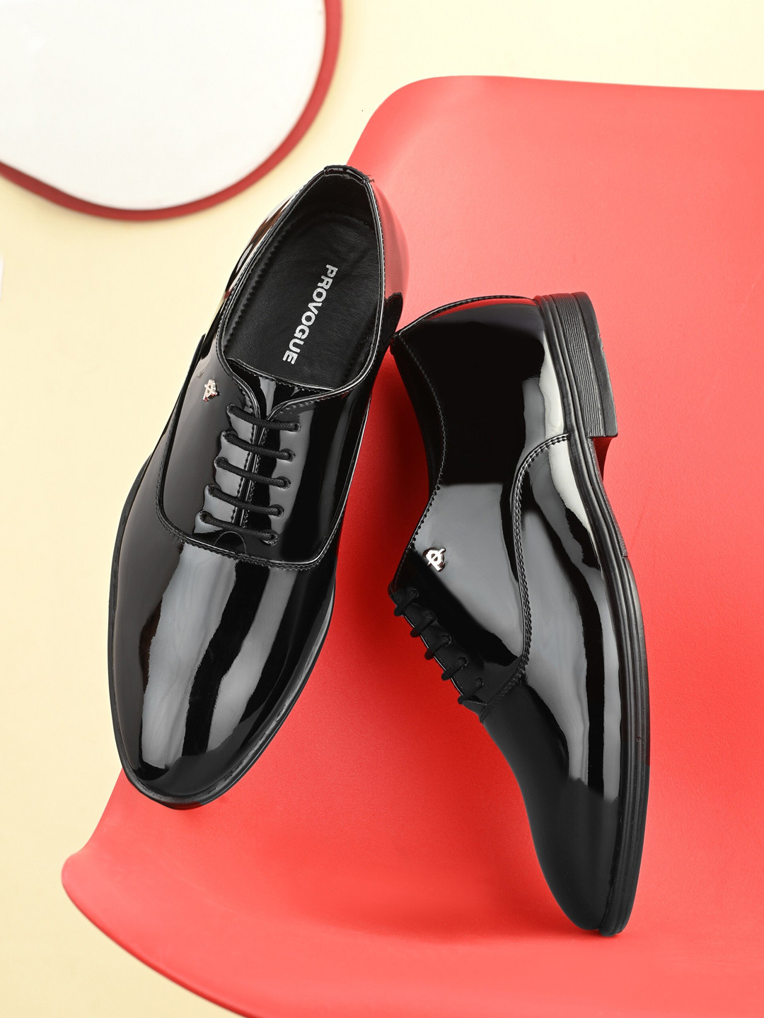 

Provogue Men Leather Formal Derbys, Black