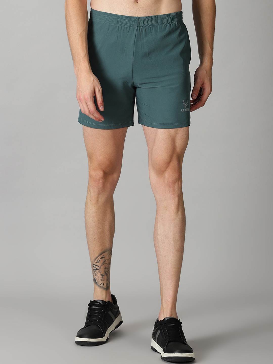 

Wildbrocket Men Teal Training or Gym Sports Shorts