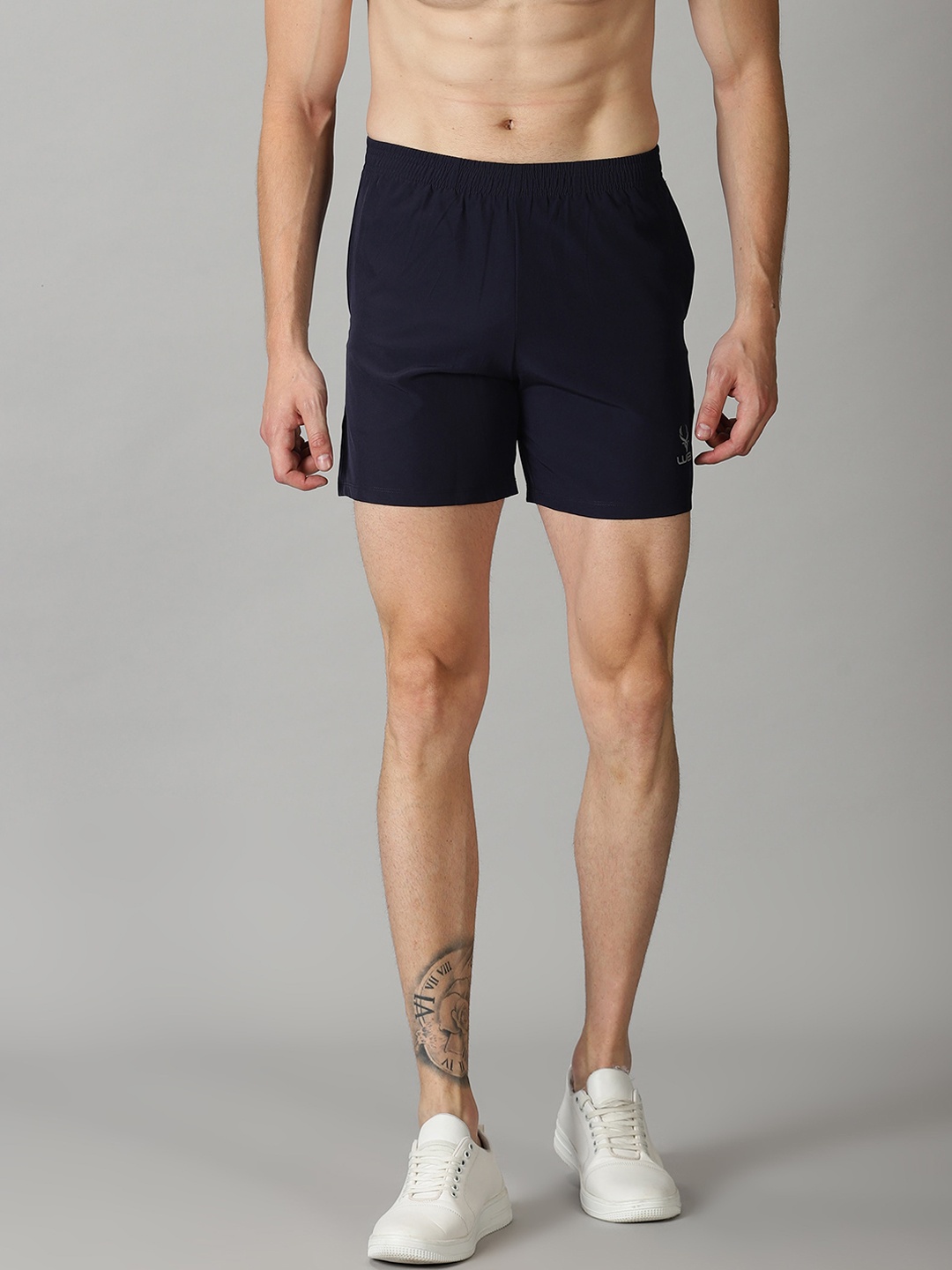 

Wildbrocket Men Training or Gym Sports Shorts, Navy blue