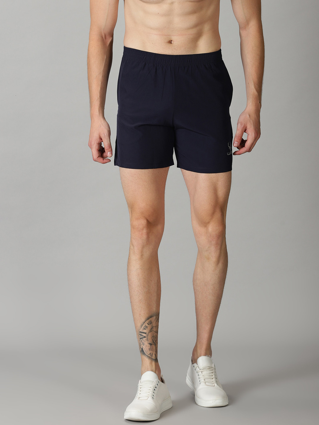 

Wildbrocket Men Training or Gym Sports Shorts, Navy blue