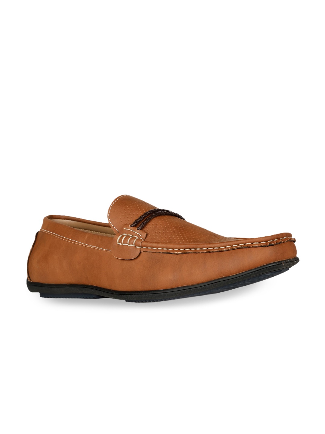 

Bata Men Perforations Penny Loafers, Tan