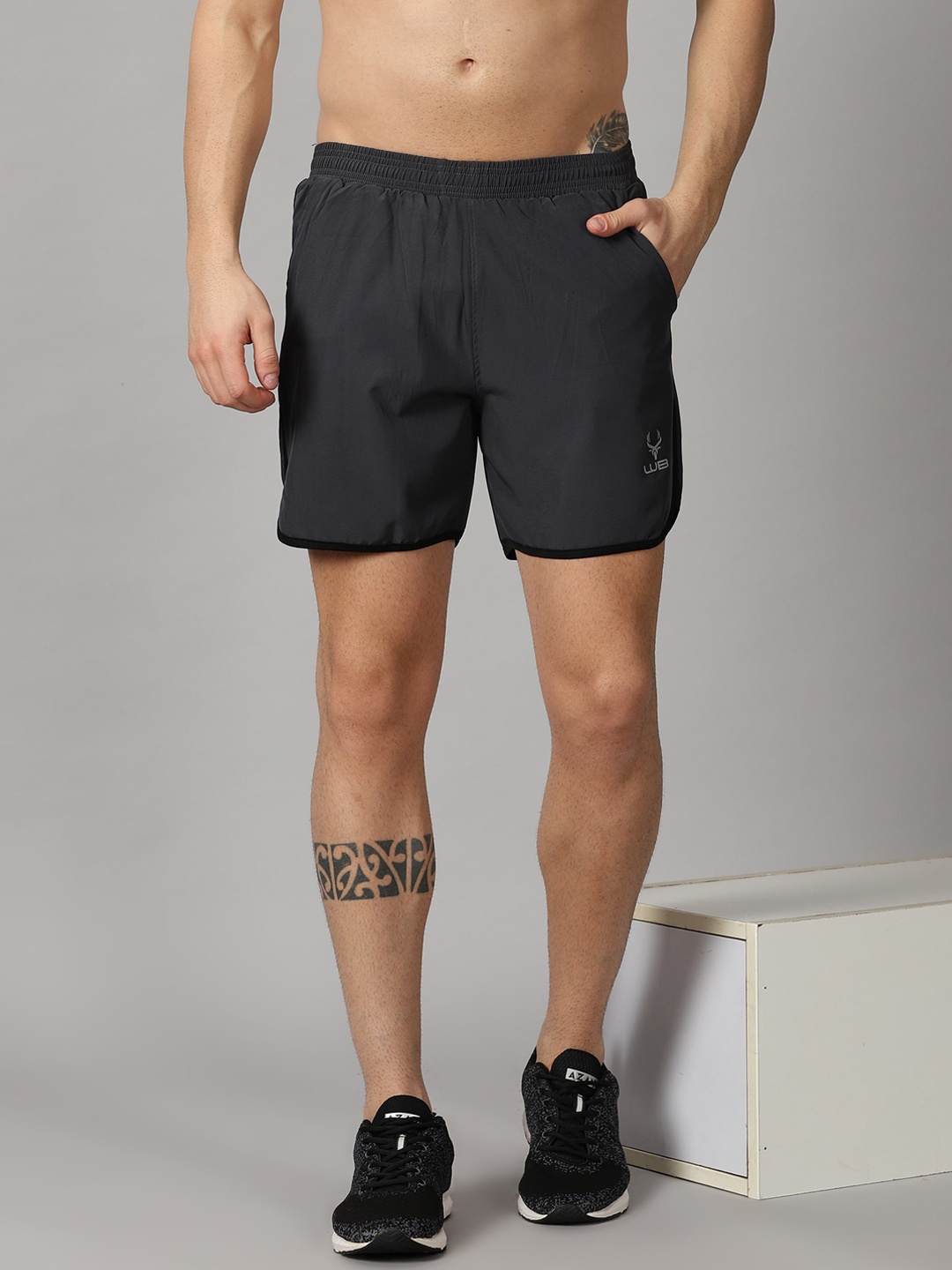 

Wildbrocket Men Training or Gym Sports Shorts, Grey