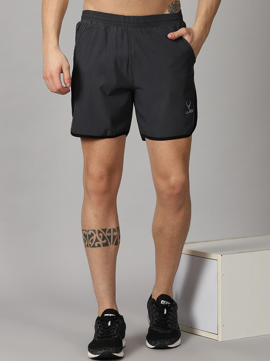 

Wildbrocket Men Training or Gym Sports Shorts, Grey