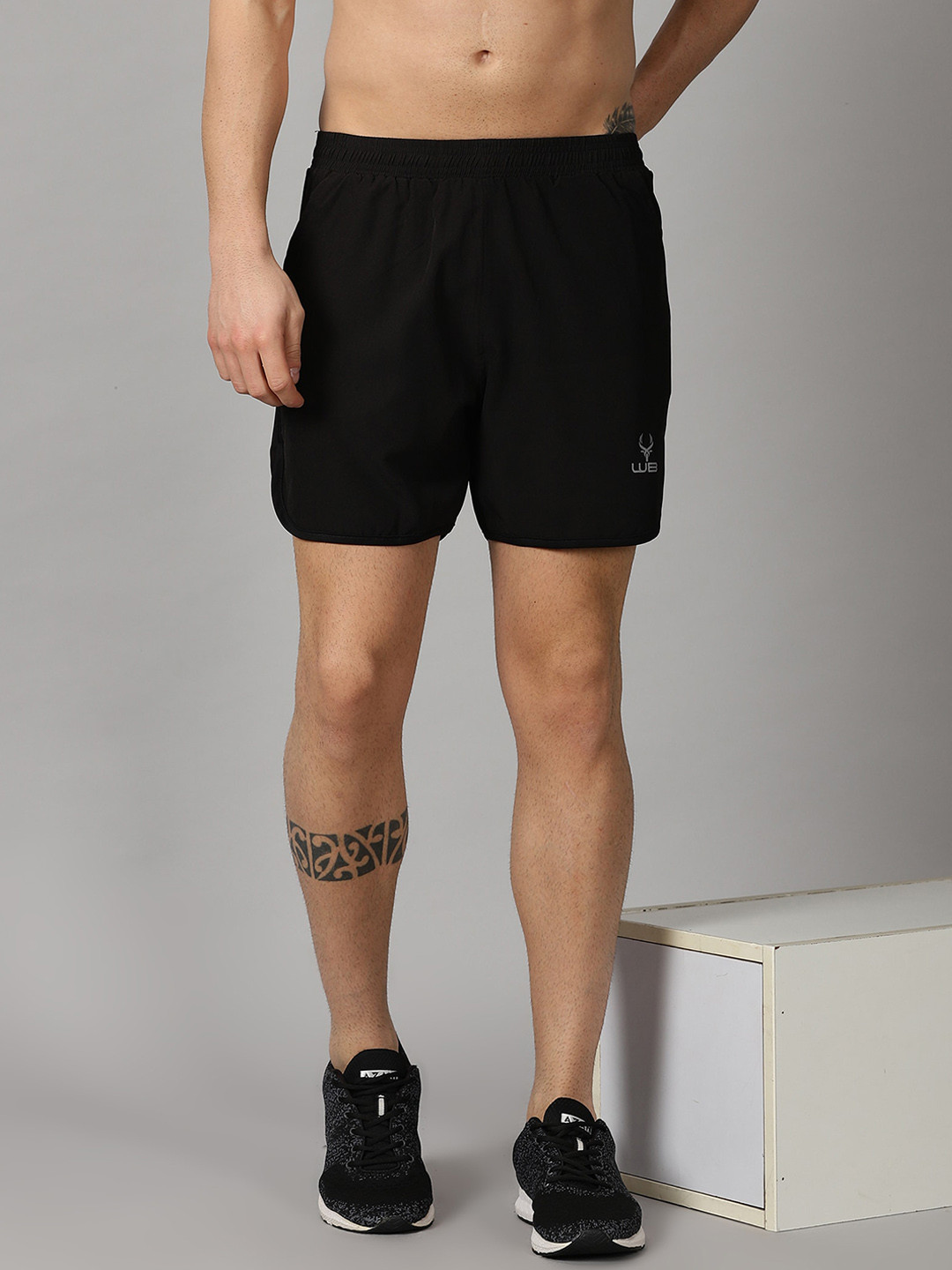

Wildbrocket Men Training or Gym Sports Shorts, Black