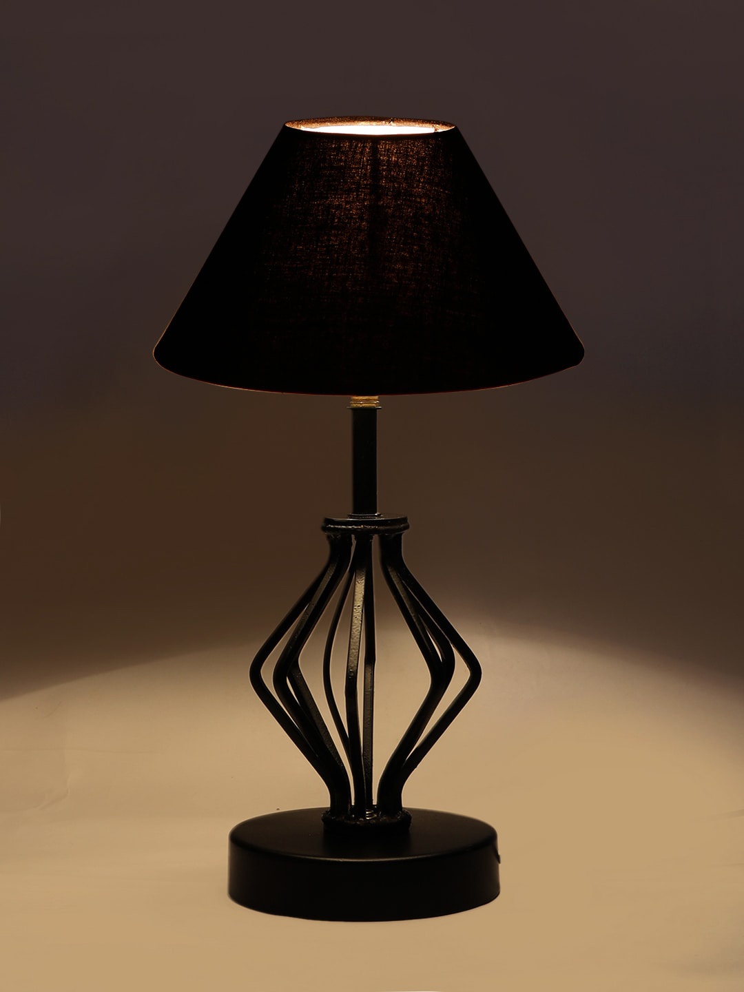 

Devansh Black Cotton Shade Table Lamp With Iron Base