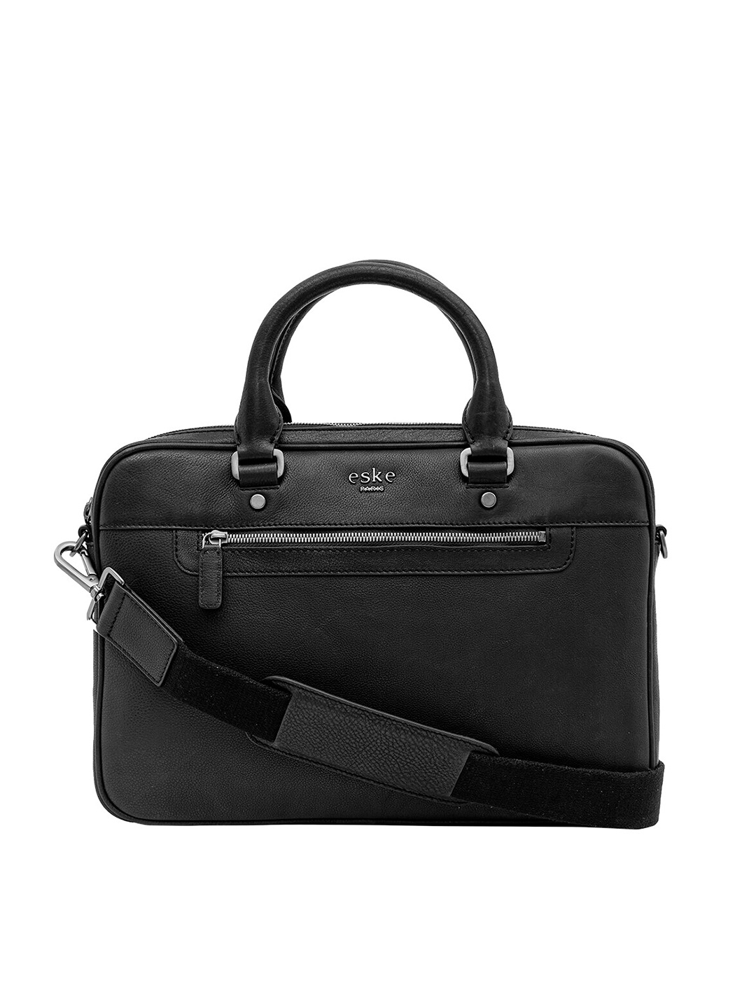 

Eske Men Leather Laptop Bag, Black