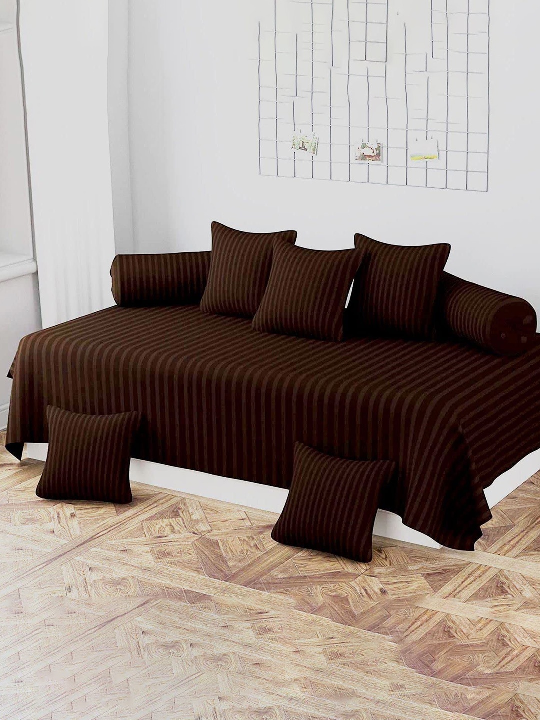 

Bajo's DARTIN 8-Pieces Brown Striped Diwan Set