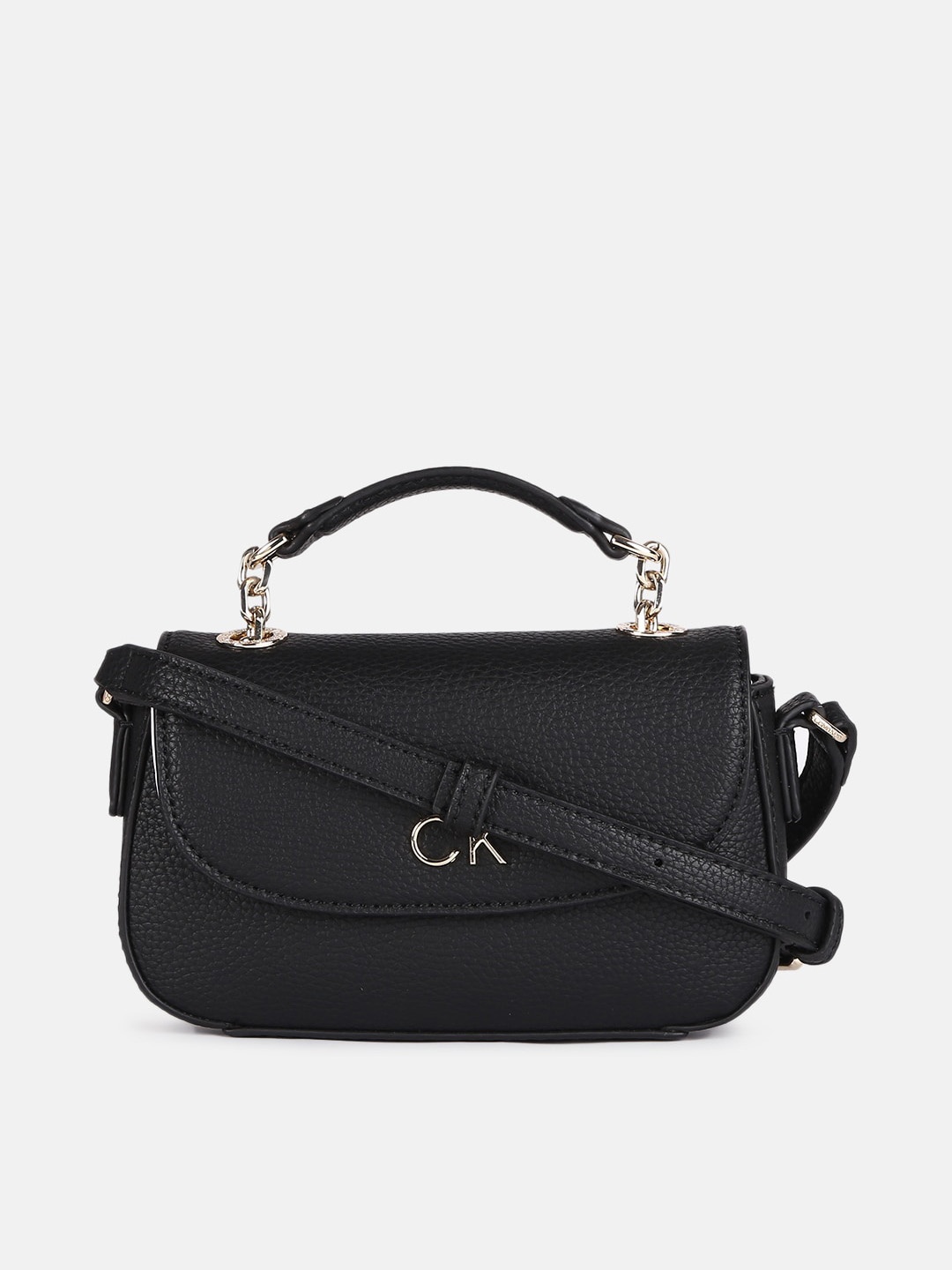 

Calvin Klein Jeans Half Moon Satchel, Black
