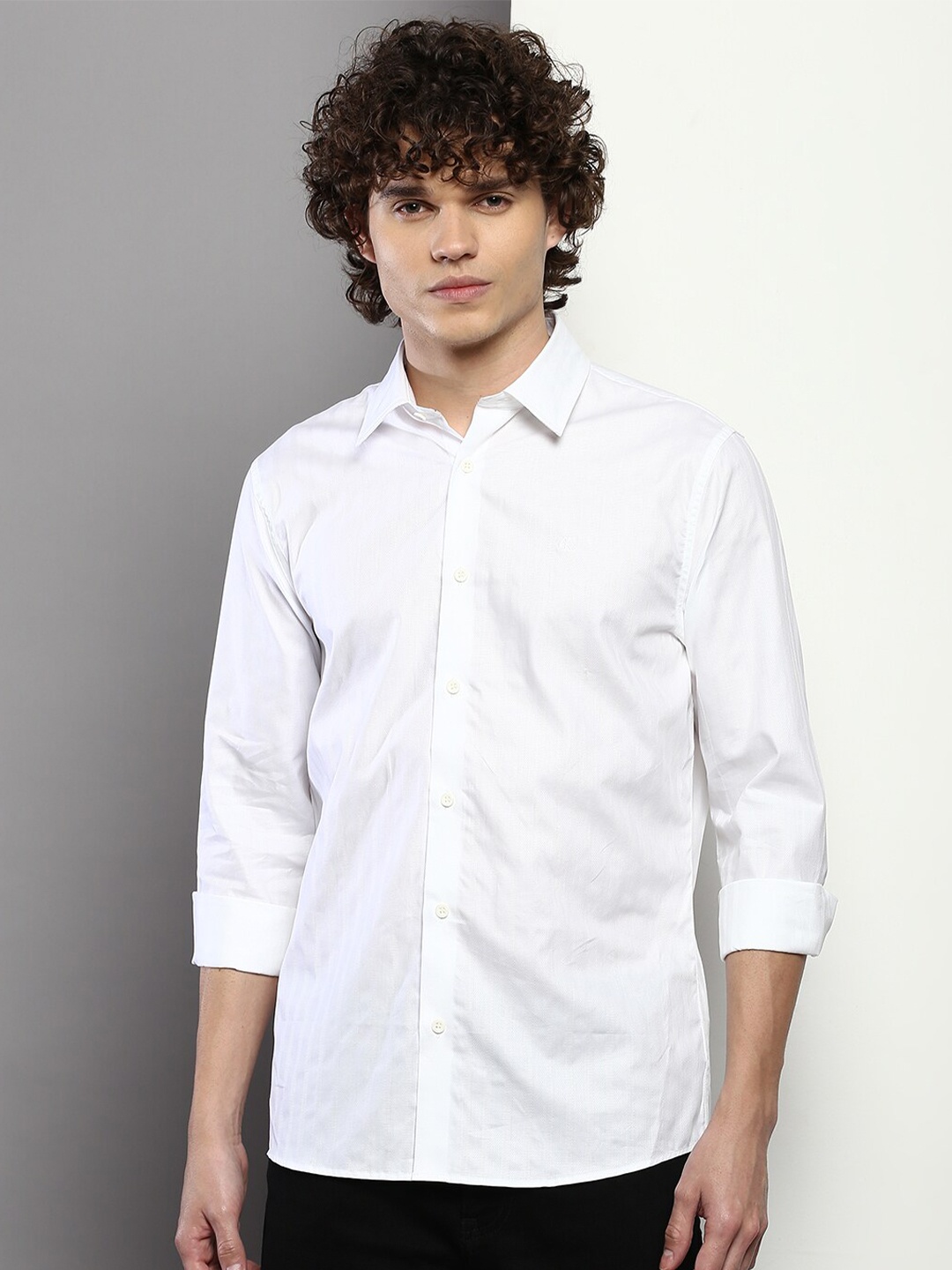

Calvin Klein Jeans Men Slim Fit Casual Shirt, White