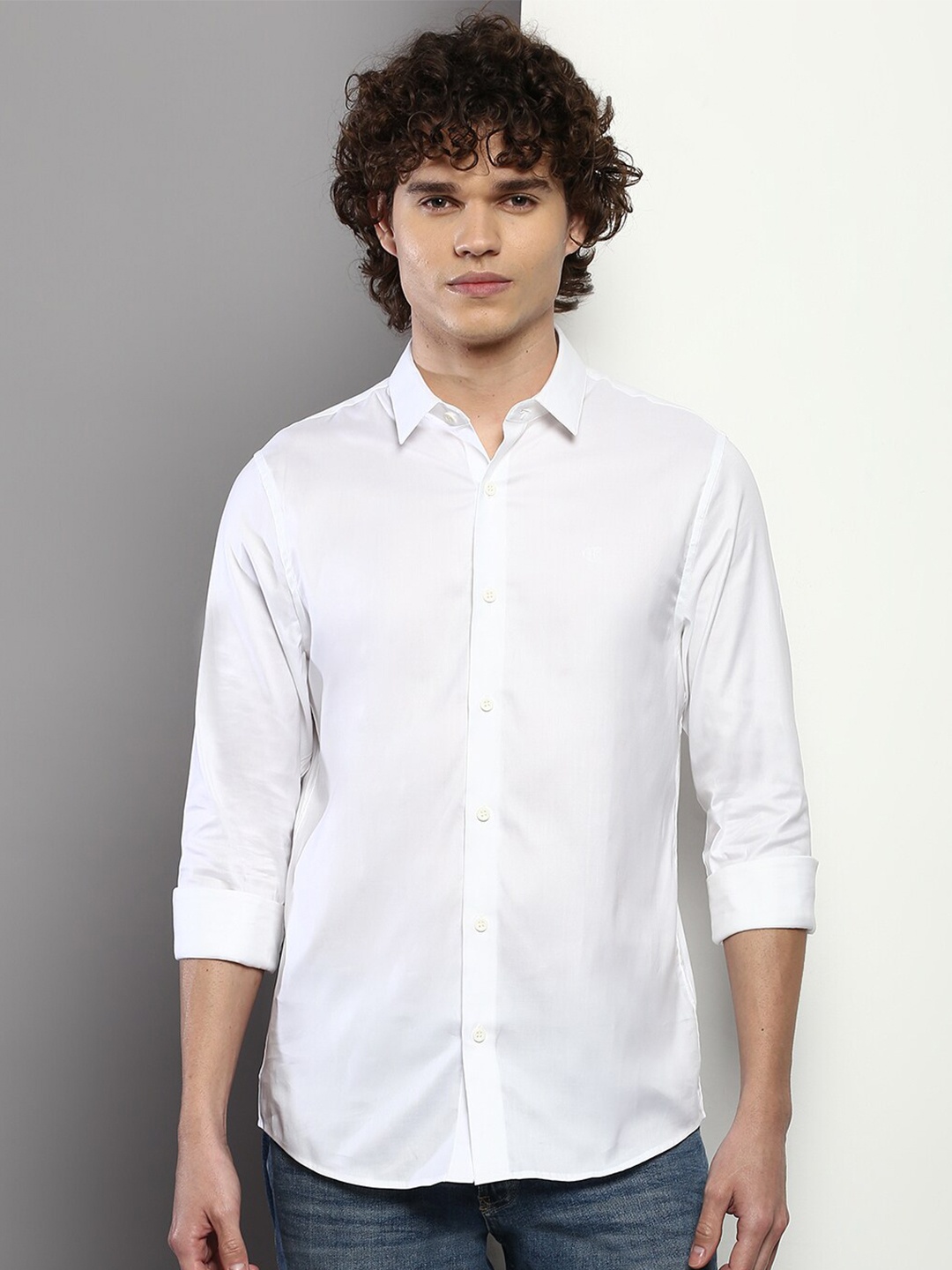 

Calvin Klein Jeans Men Slim Fit Casual Cotton Shirt, White