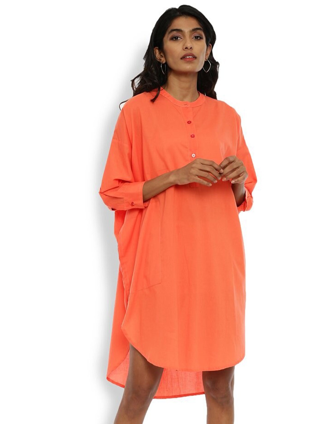 

GRASS by Gitika Goyal Women Orange Relaxed Casual Shirt