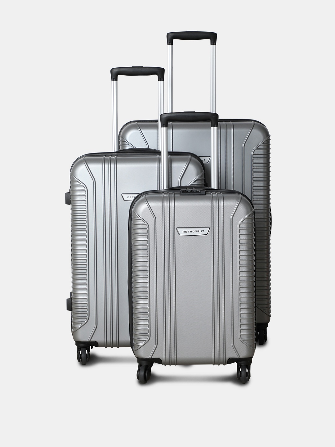 

Metronaut Set of 3 Trolley Suitcases - Cabin & Medium & Large, Grey