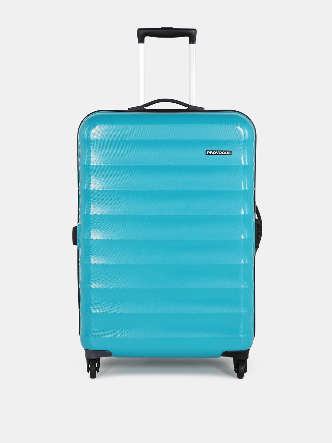 

Provogue Textured Large Trolley Suitcase, Blue