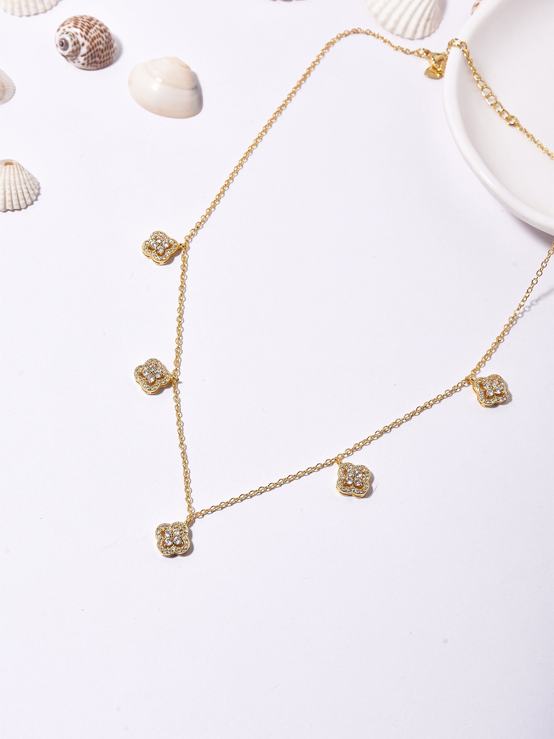 

Klissaa Brass Gold-Plated Necklace