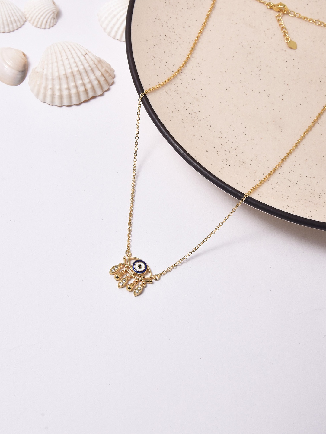 

Klissaa Gold-Plated Evil Eye Necklace