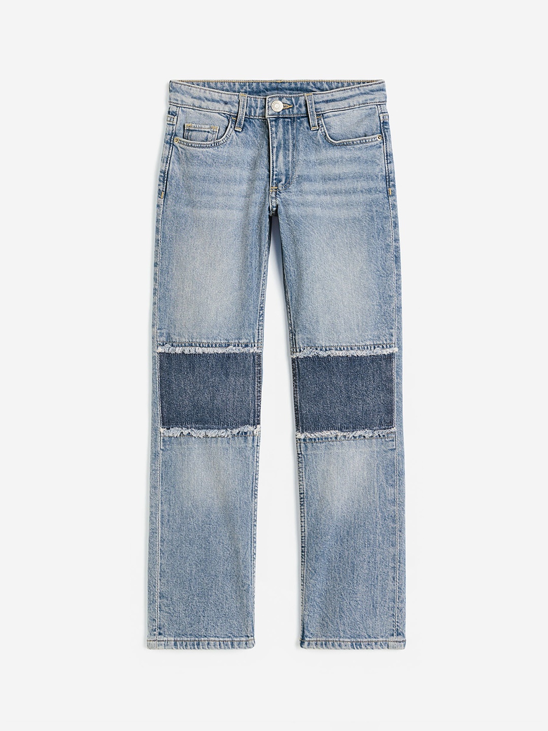 

H&M Girls Straight Leg Low Jeans, Blue