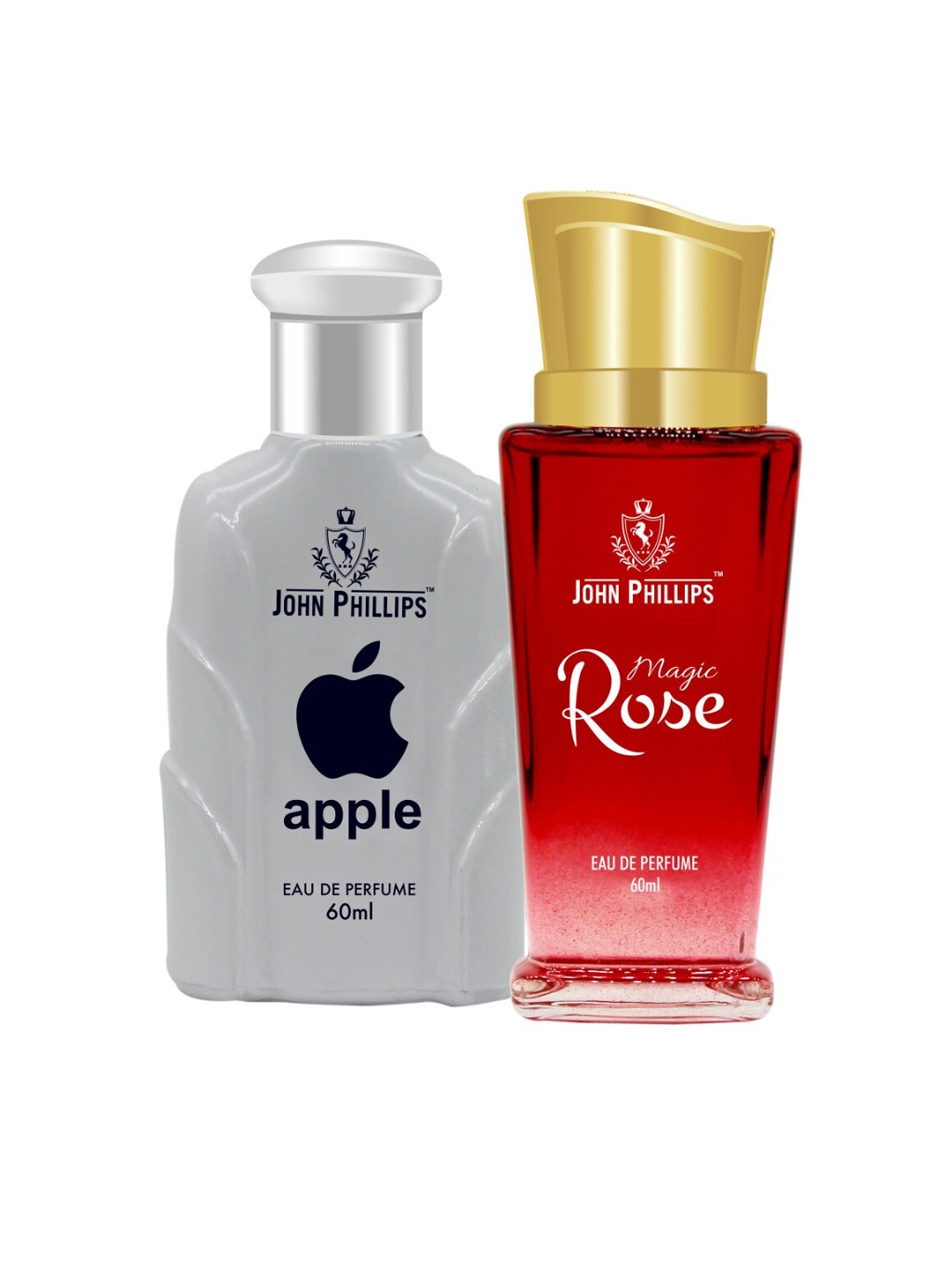 

JOHN PHILLIPS Set Of 2 Apple Eau De Perfume & Magic Rose Eau De Perfume 60ml Each, Red