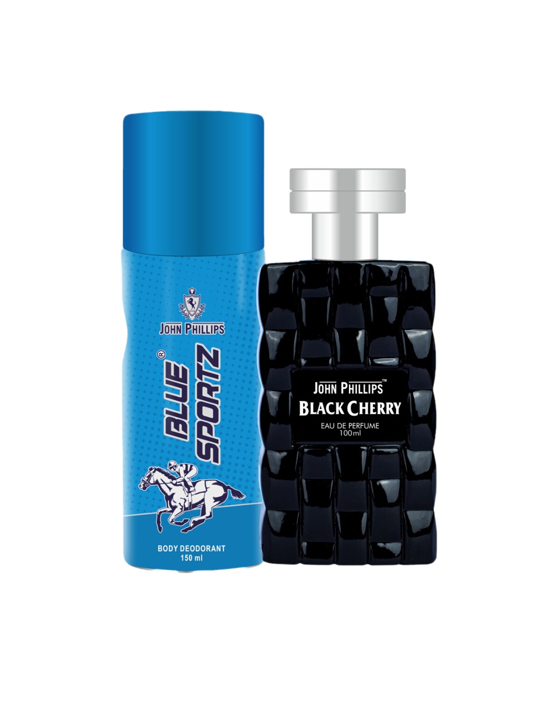 

JOHN PHILLIPS Pack of 2 Eau De French Perfume + Deodorant-150ml+60ml, Blue